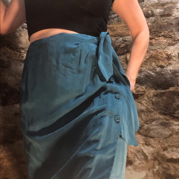 Vintage sue Wong 80s 90s skirt sarong wrap skirt - Picture 8 of 8